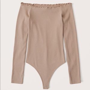 A&F Off-the-shoulder Ruffle Trim Bodysuit